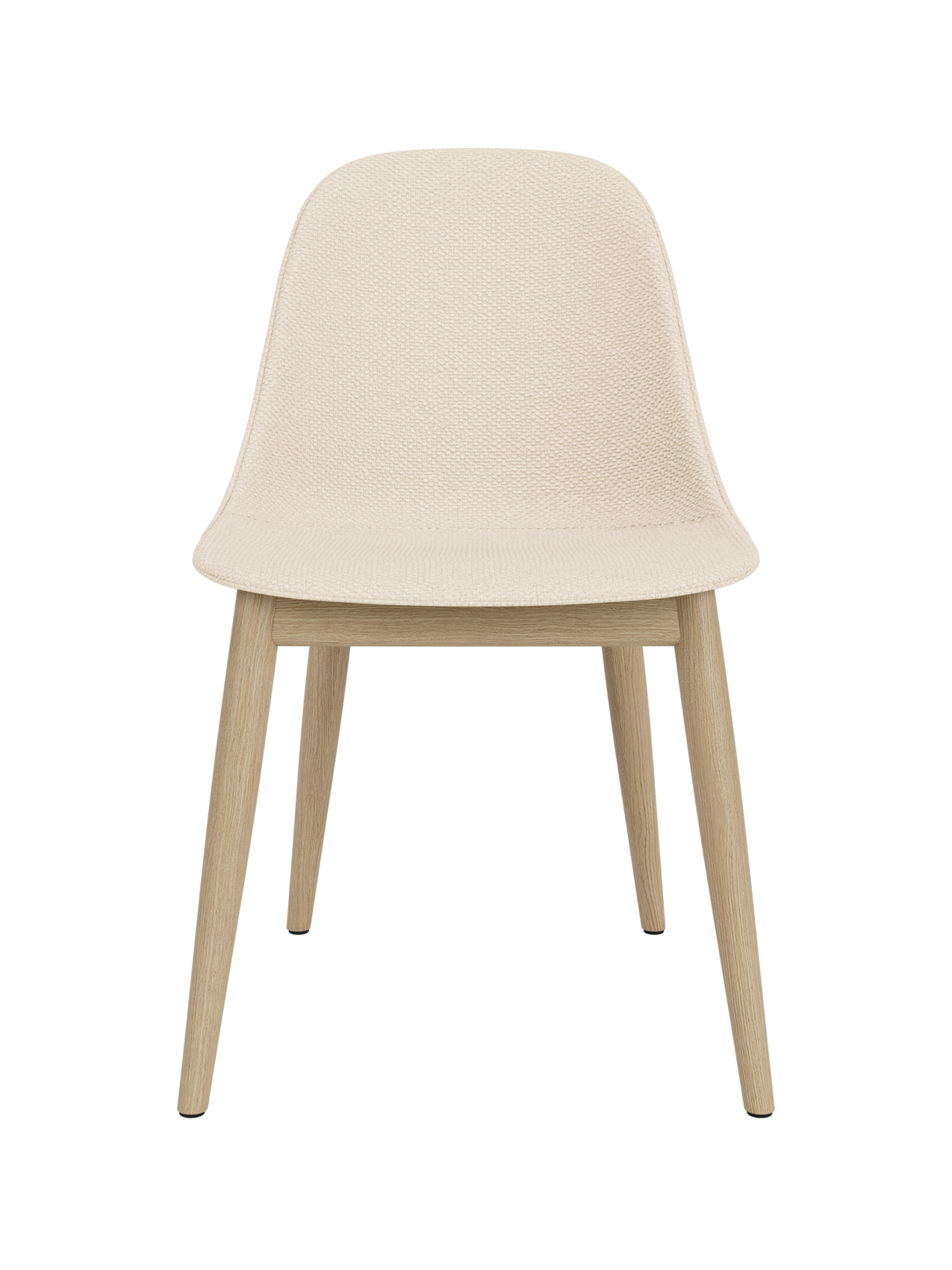 Side Dining Chair, Wooden Base ¨C Compact Shell, Textile or Leather