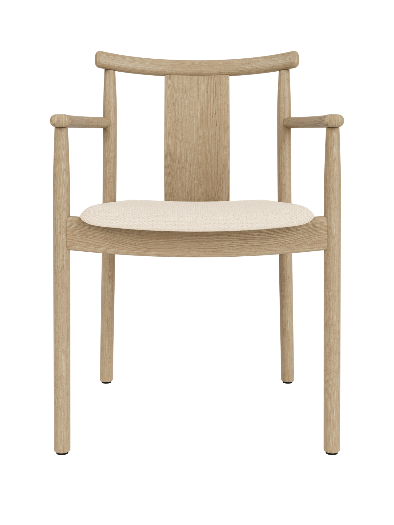 Solid Wood Dining Chair with Armrests ¨C Traditional Joinery, Stackable