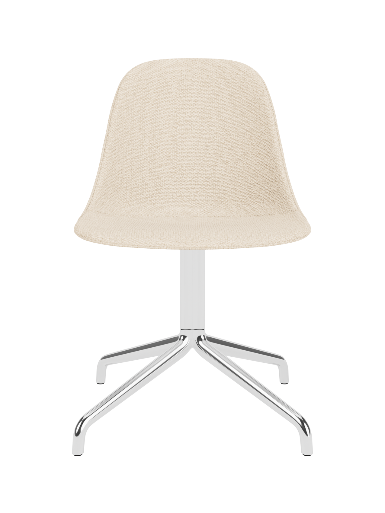 Swivel Side Dining Chair, Polished Aluminium Star Base ¨C 25mm Foam