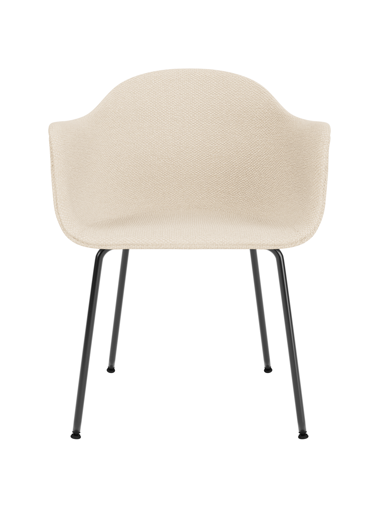 Upholstered Dining Chair, Black Steel Base ¨C High Back, 25mm Foam Seat