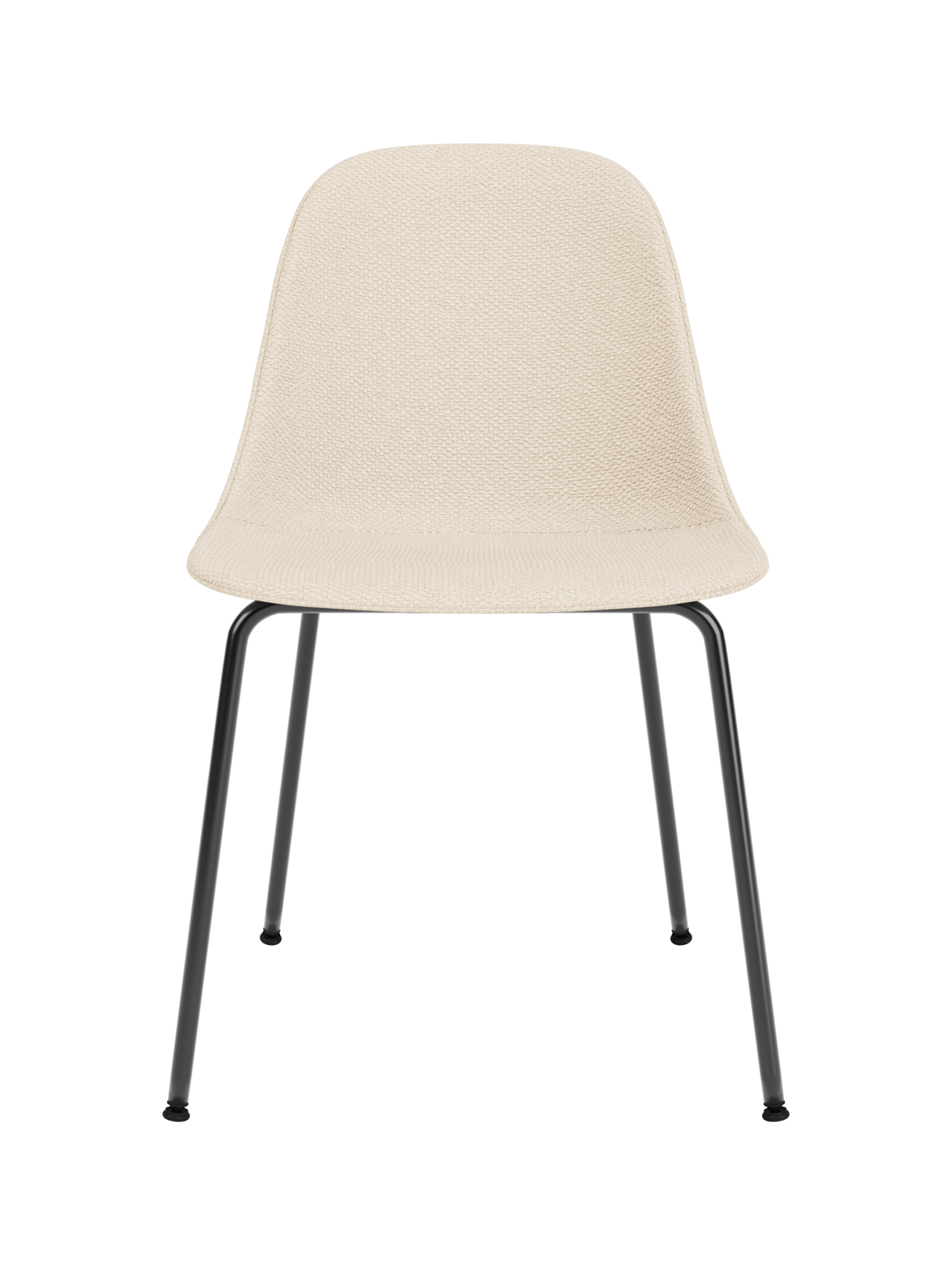 Side Dining Chair, Black Steel Base ¨C Compact Shell, Textile or Leather