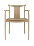 Solid Wood Dining Chair with Armrests ¨C Traditional Joinery, Stackable