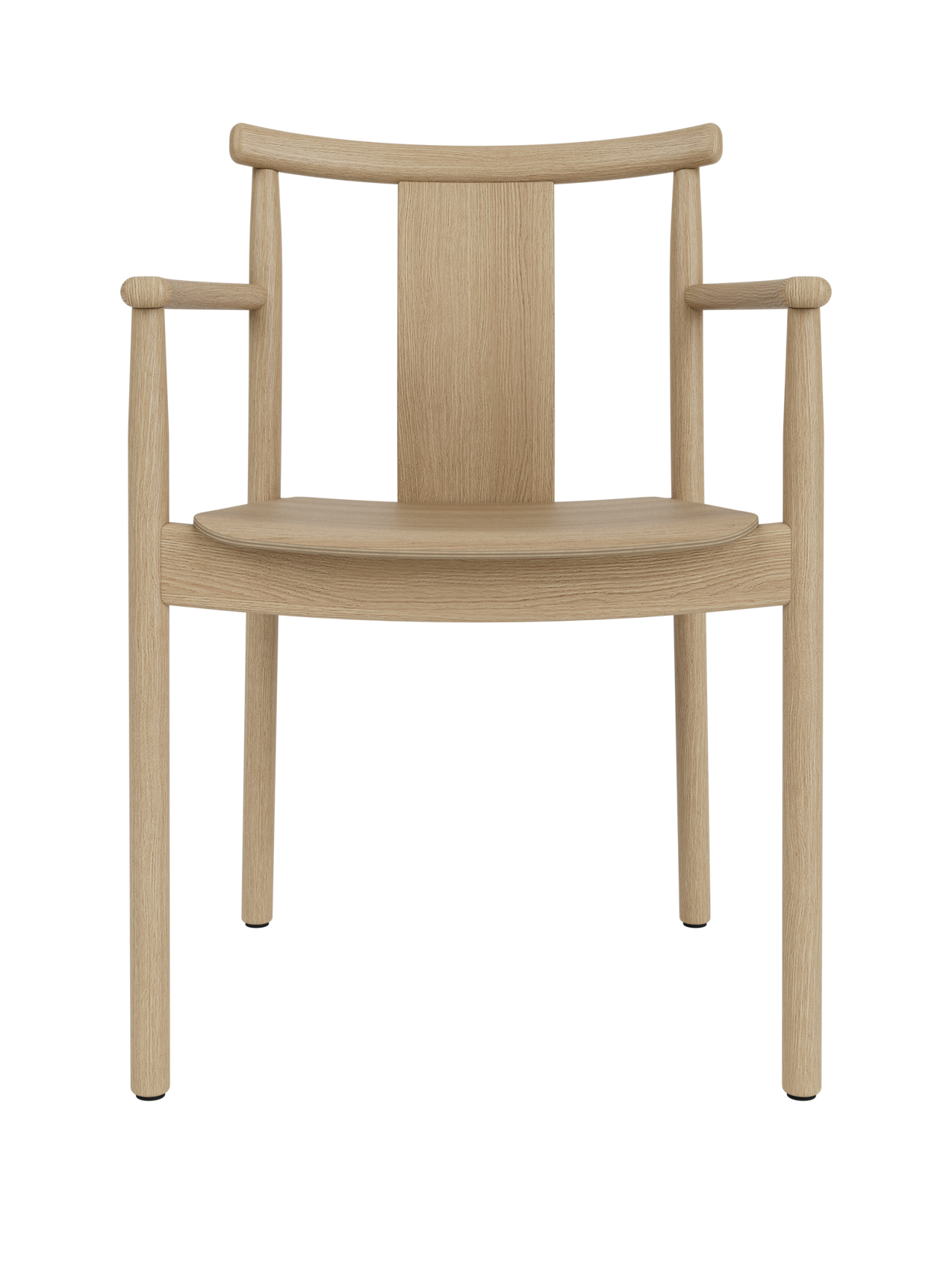 Solid Wood Dining Chair with Armrests ¨C Traditional Joinery, Stackable