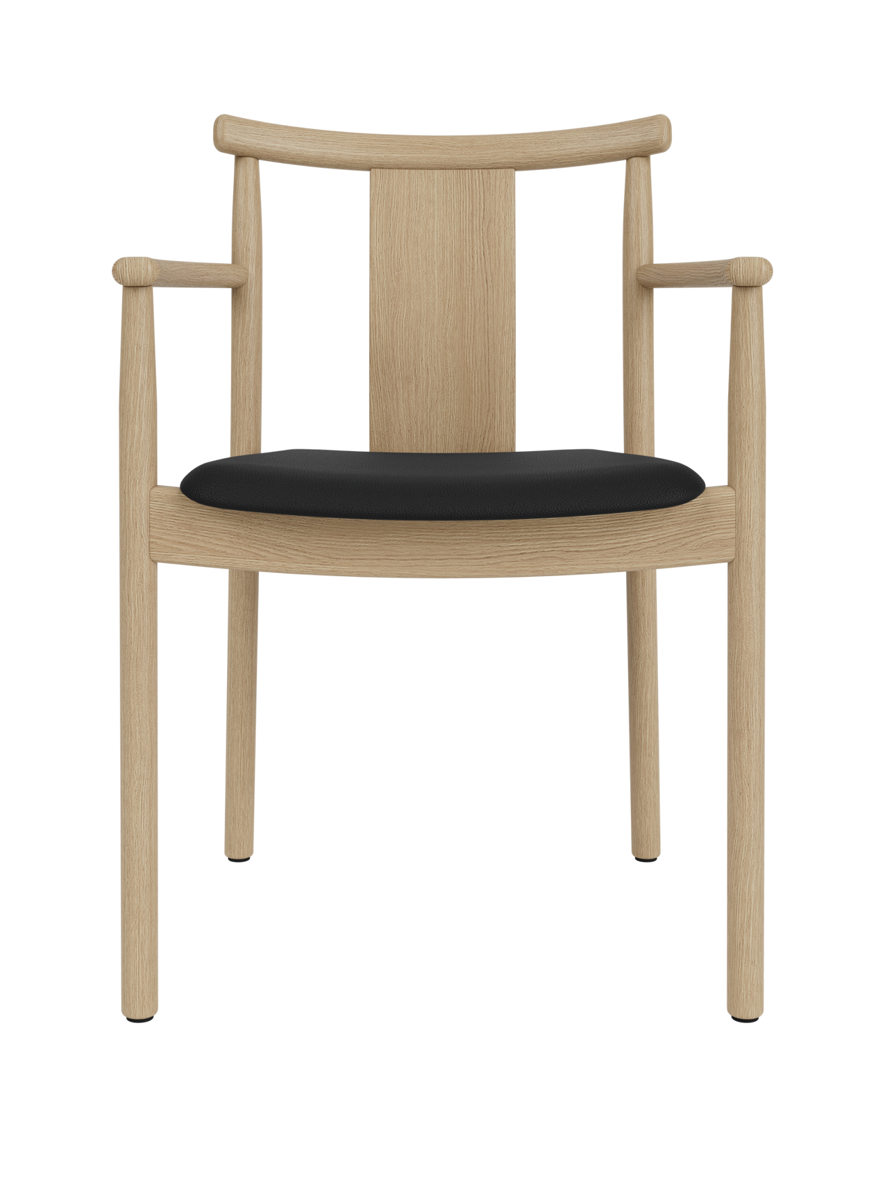 Solid Wood Dining Chair with Armrests ¨C Traditional Joinery, Stackable