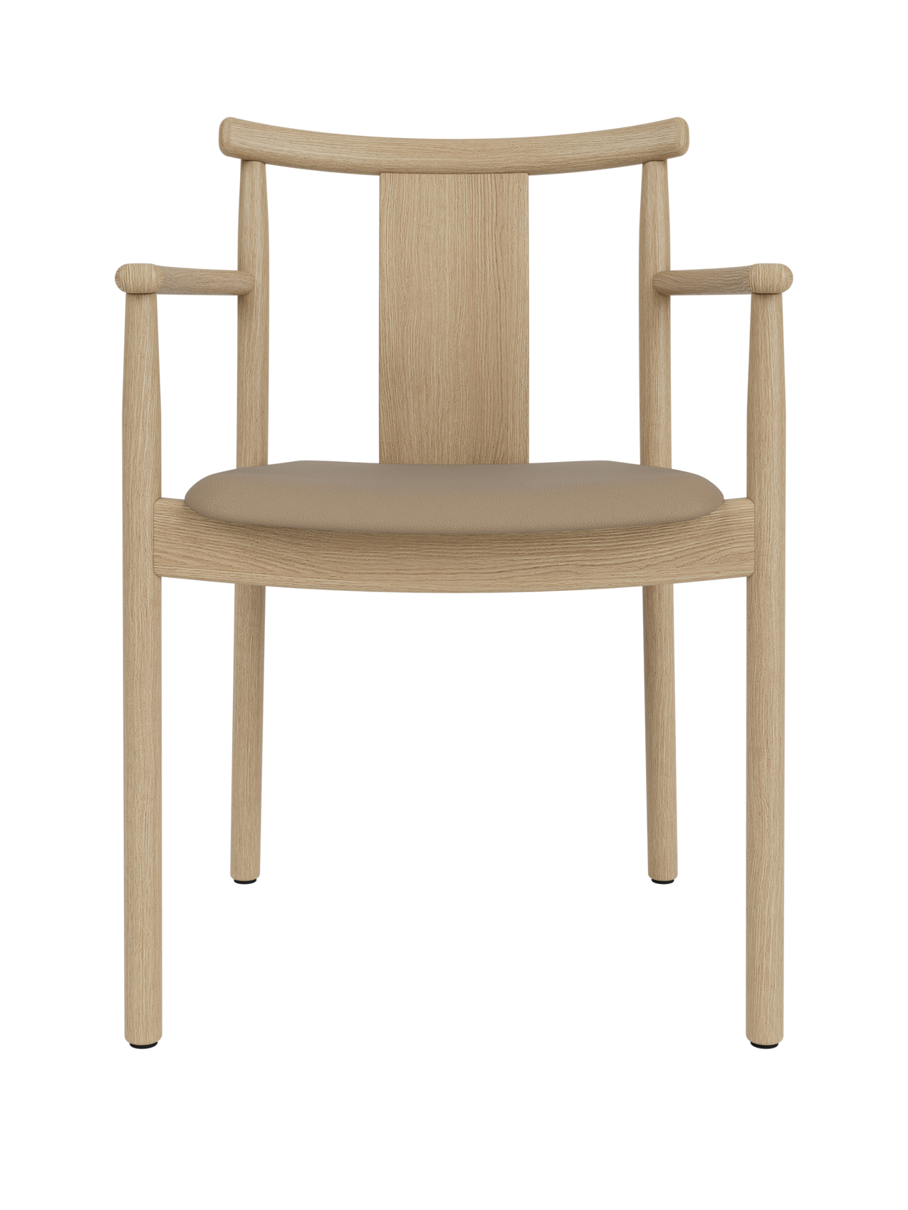 Solid Wood Dining Chair with Armrests ¨C Traditional Joinery, Stackable