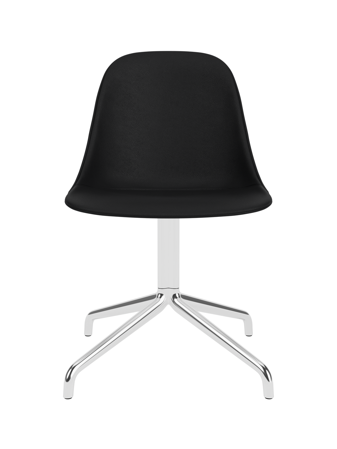 Swivel Side Dining Chair, Polished Aluminium Star Base ¨C 25mm Foam