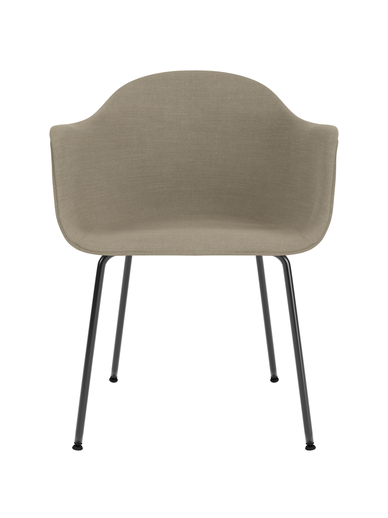 Upholstered Dining Chair, Black Steel Base ¨C High Back, 25mm Foam Seat