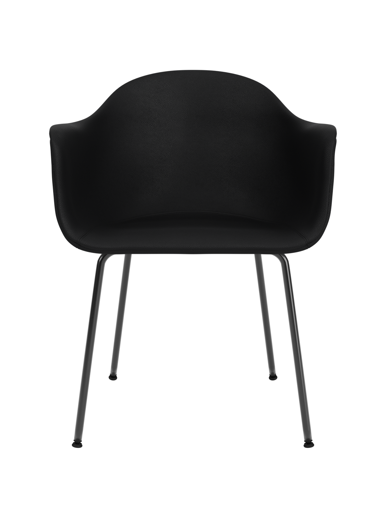 Upholstered Dining Chair, Black Steel Base ¨C High Back, 25mm Foam Seat