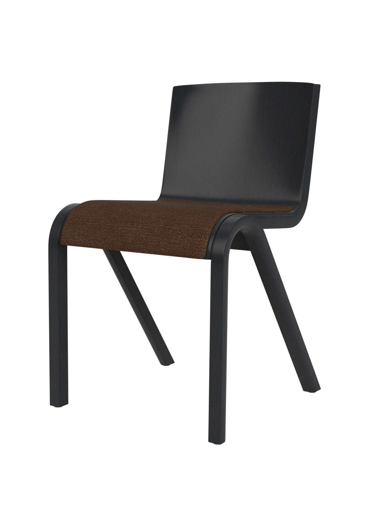 Cantilevered Dining Chair, Upholstered Seat ¨C Oak Veneer, Stackable