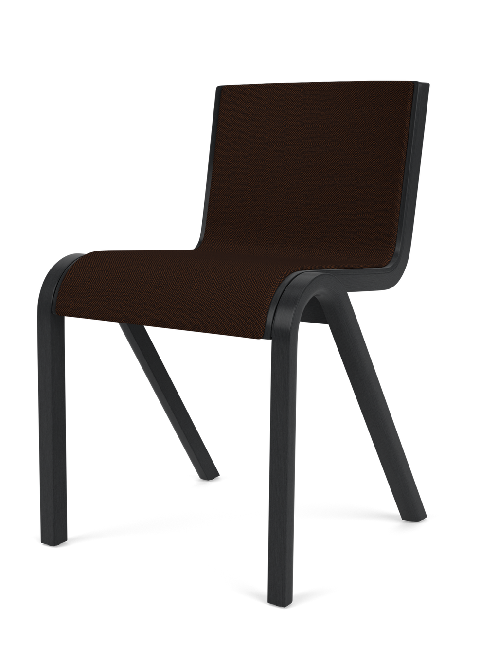 Cantilevered Dining Chair, Front Upholstered ¨C Oak Veneer, Stackable
