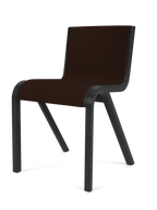 Cantilevered Dining Chair, Front Upholstered ¨C Oak Veneer, Stackable
