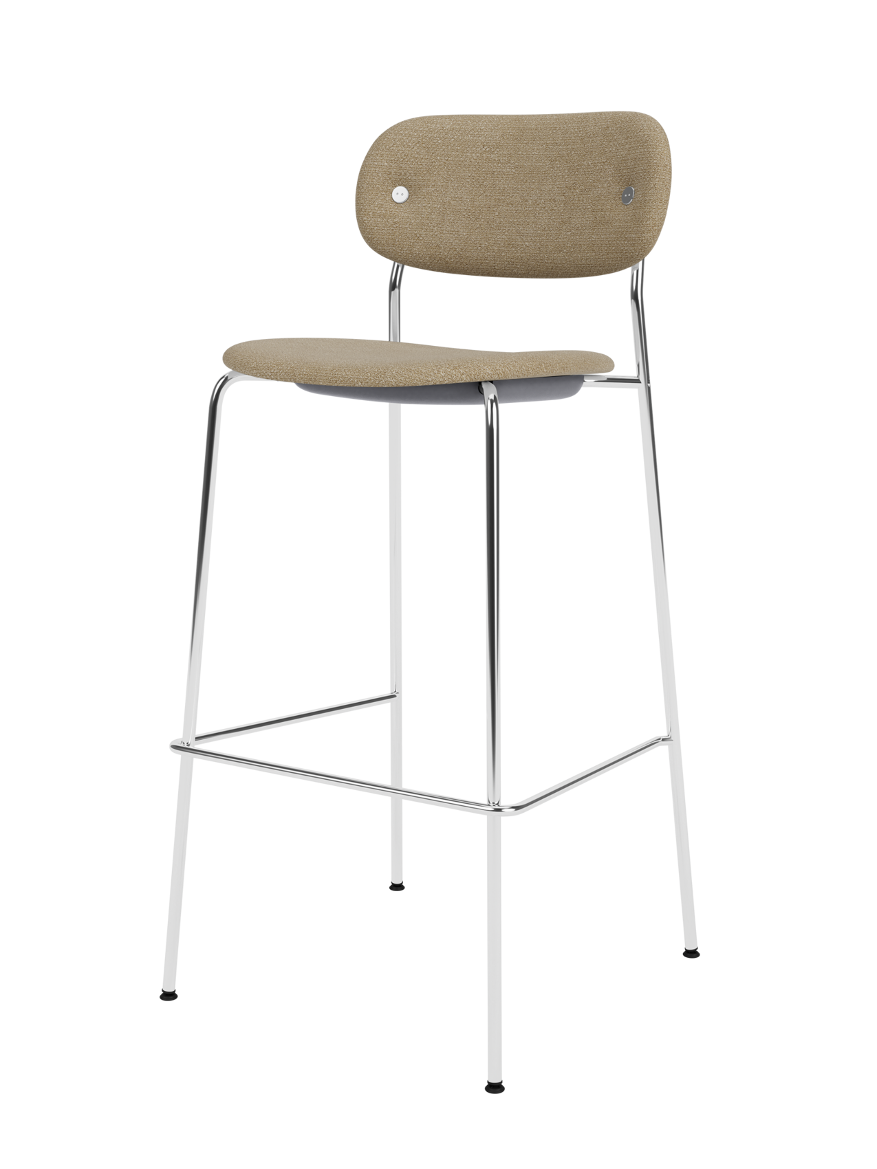 Fully Upholstered Bar Chair ¨C Wide Contoured Back, Stackable Steel Frame