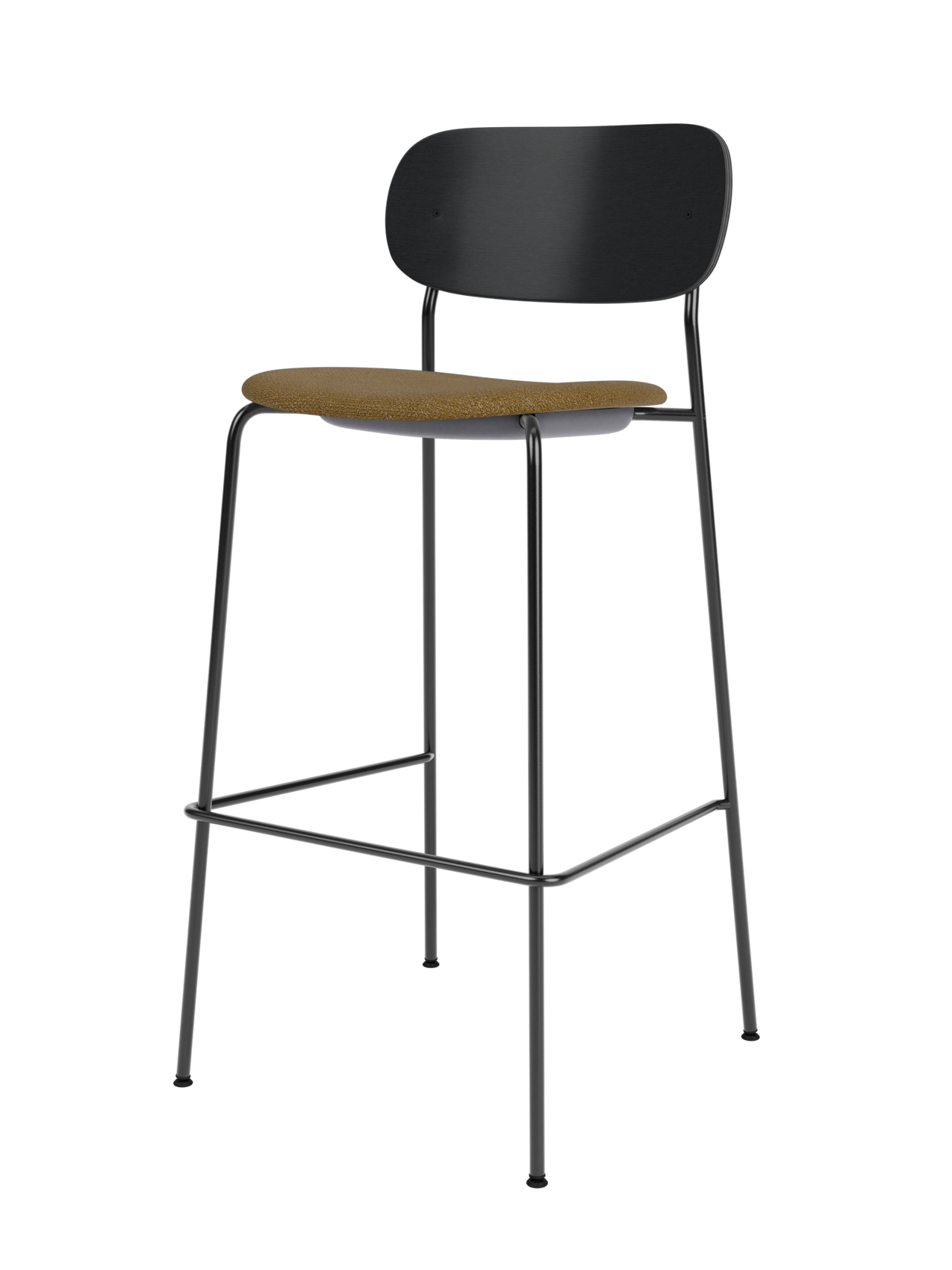 Contoured Bar Chair, Upholstered Seat ¨C Stackable Steel Frame