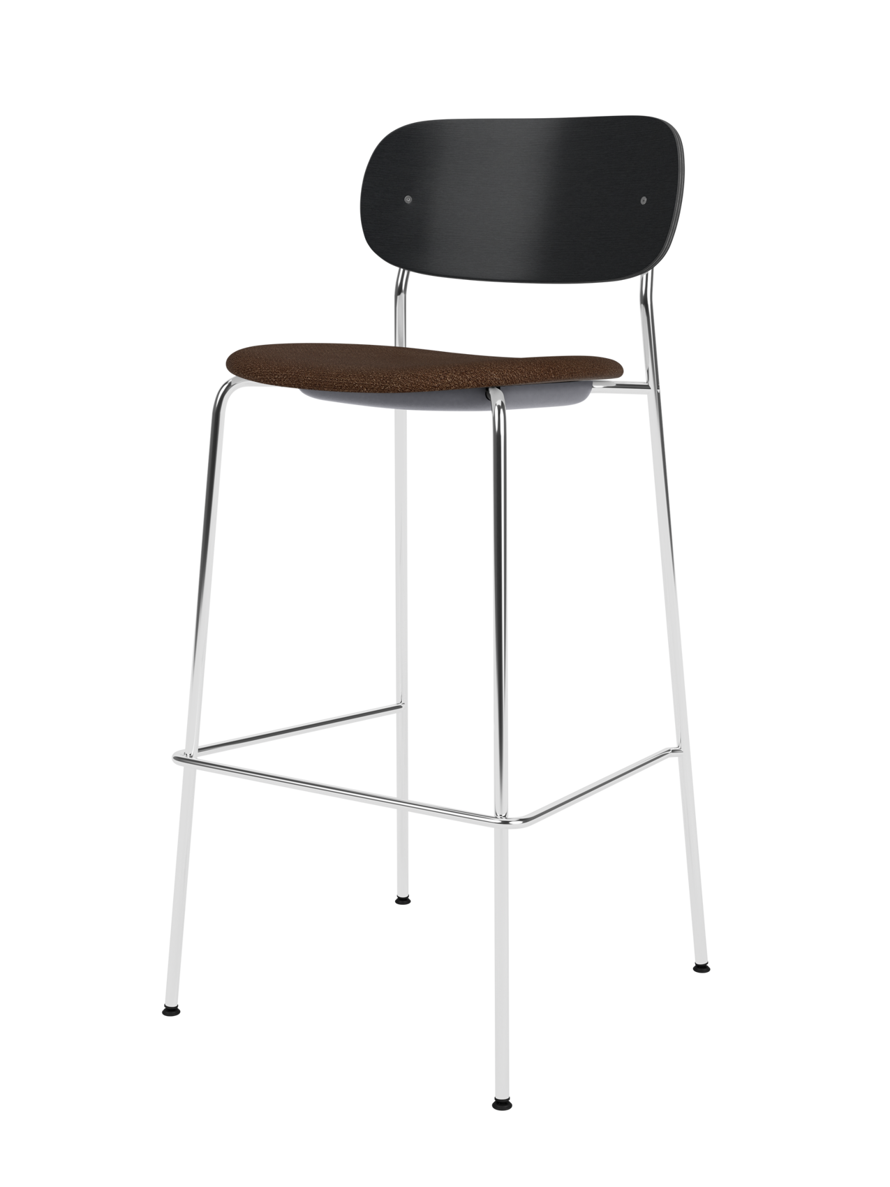 Contoured Bar Chair, Upholstered Seat ¨C Stackable Steel Frame