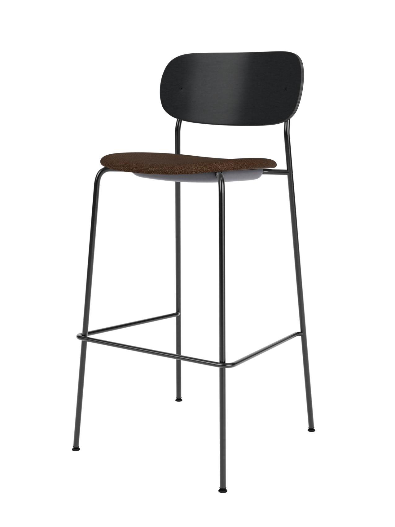 Contoured Bar Chair, Upholstered Seat ¨C Stackable Steel Frame