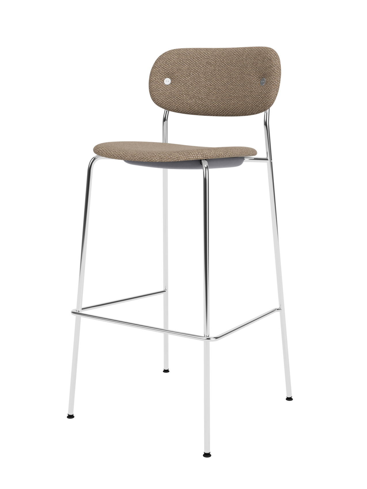 Fully Upholstered Bar Chair ¨C Wide Contoured Back, Stackable Steel Frame