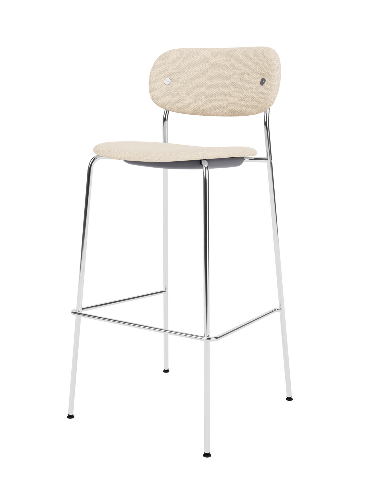 Fully Upholstered Bar Chair ¨C Wide Contoured Back, Stackable Steel Frame