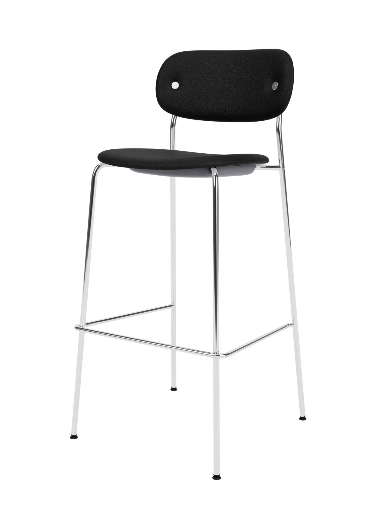 Fully Upholstered Bar Chair ¨C Wide Contoured Back, Stackable Steel Frame