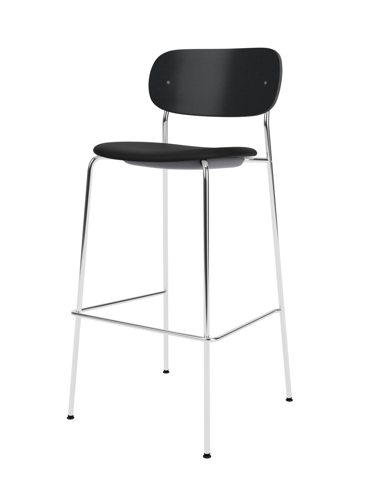 Contoured Bar Chair, Upholstered Seat ¨C Stackable Steel Frame