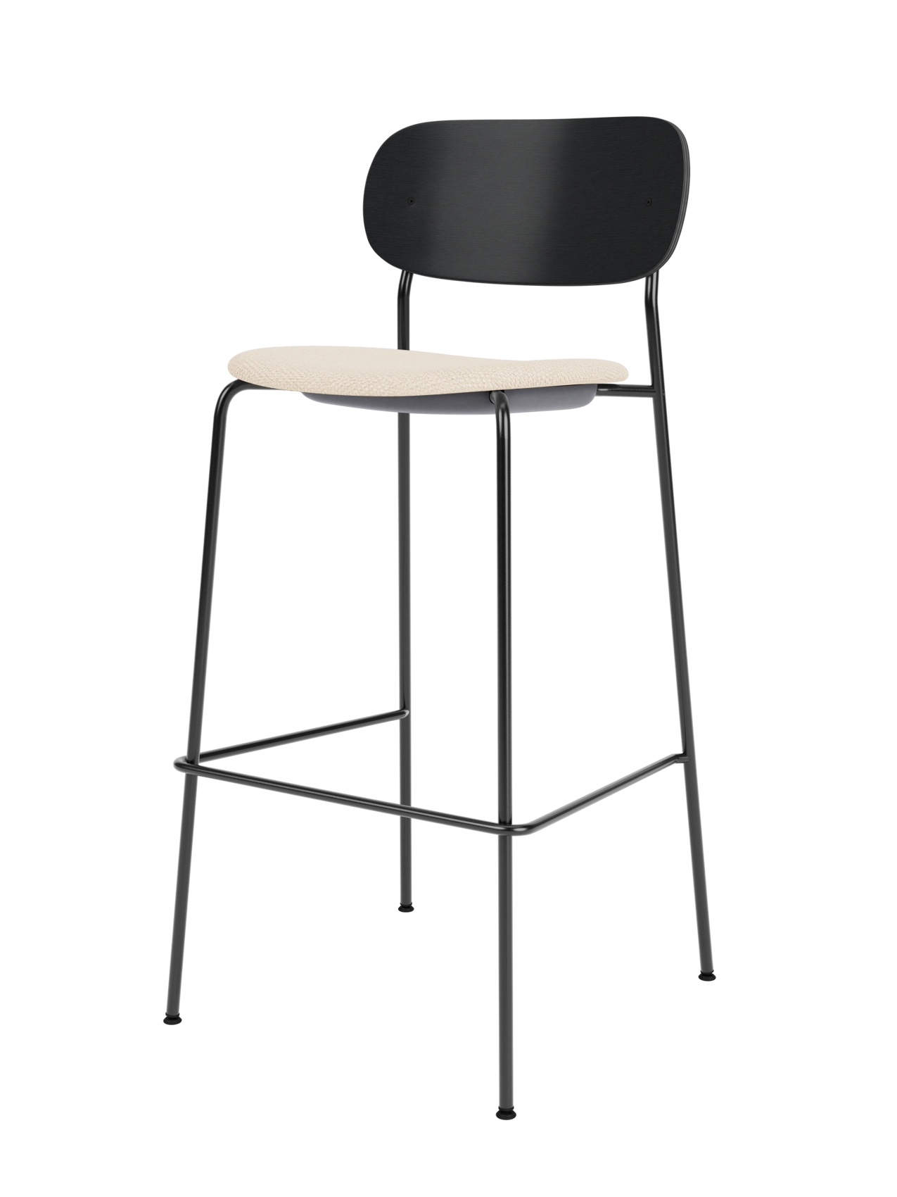 Contoured Bar Chair, Upholstered Seat ¨C Stackable Steel Frame