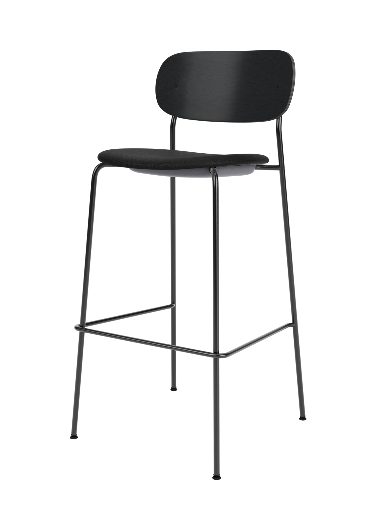Contoured Bar Chair, Upholstered Seat ¨C Stackable Steel Frame
