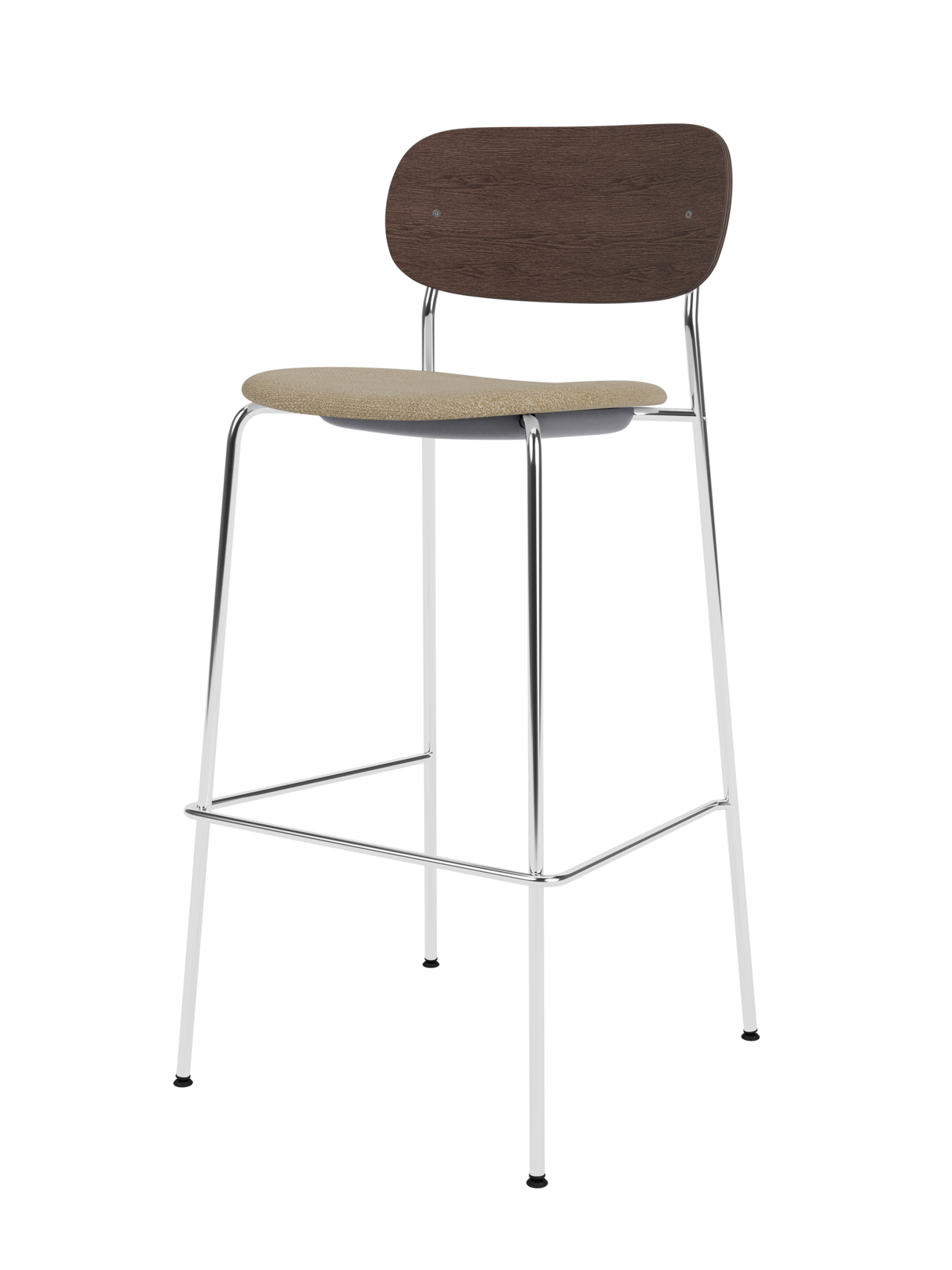 Contoured Bar Chair, Upholstered Seat ¨C Stackable Steel Frame