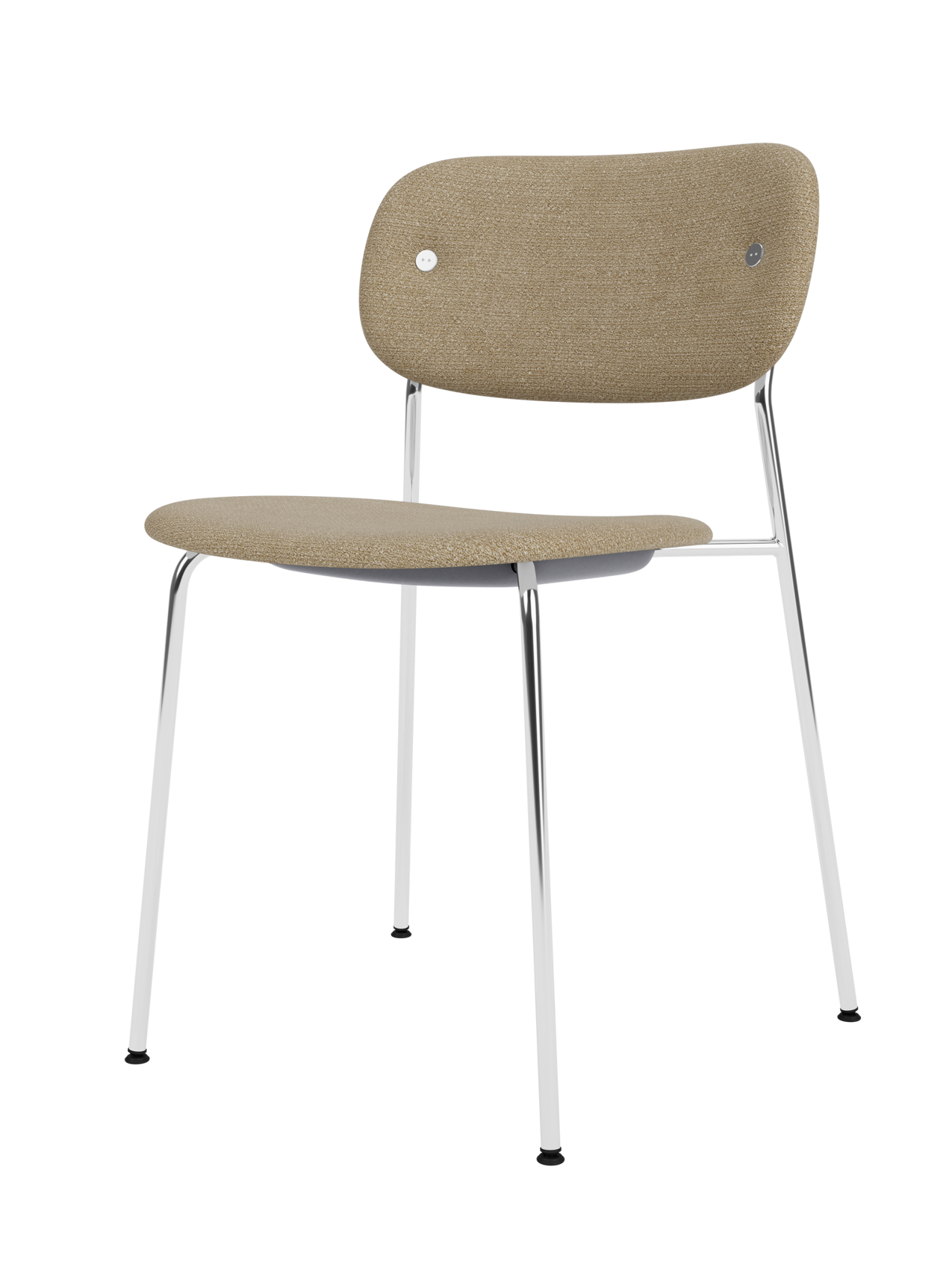 Fully Upholstered Dining Chair ¨C Chrome Base, Stackable, Custom Fabric
