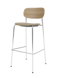 Contoured Bar Chair, Upholstered Seat ¨C Stackable Steel Frame