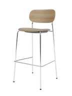 Contoured Bar Chair, Upholstered Seat ¨C Stackable Steel Frame