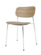 Dining Chair, Upholstered Seat ¨C Chrome Base, Wide Veneer Back, Stackable