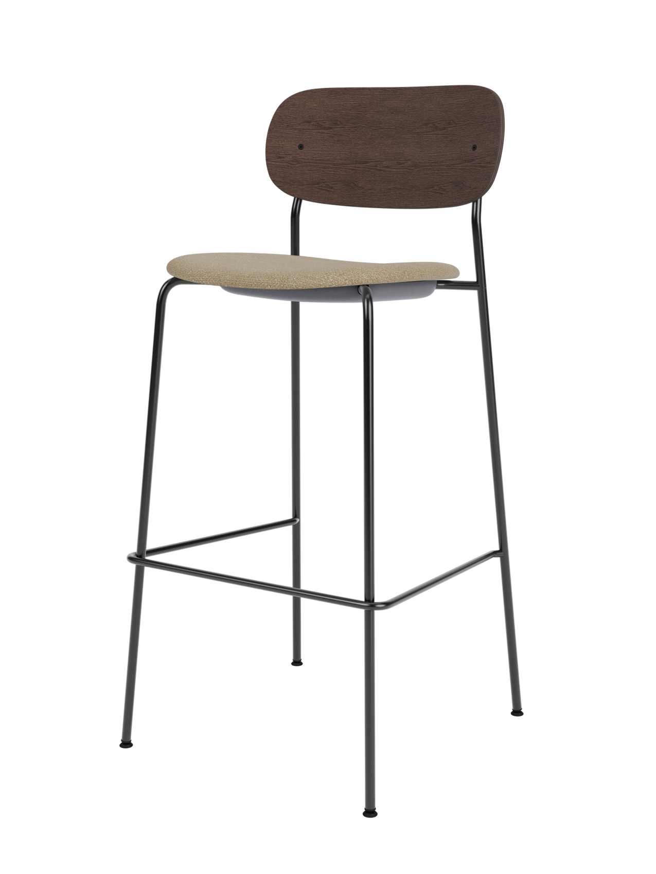 Contoured Bar Chair, Upholstered Seat ¨C Stackable Steel Frame