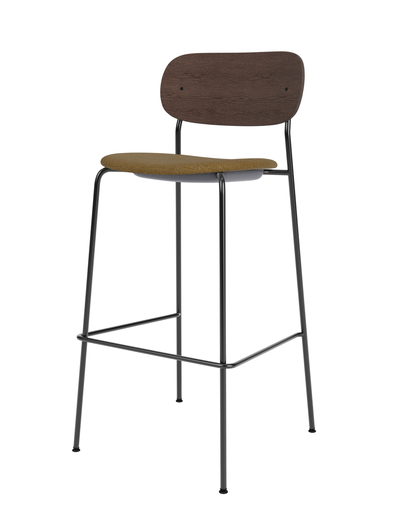 Contoured Bar Chair, Upholstered Seat ¨C Stackable Steel Frame