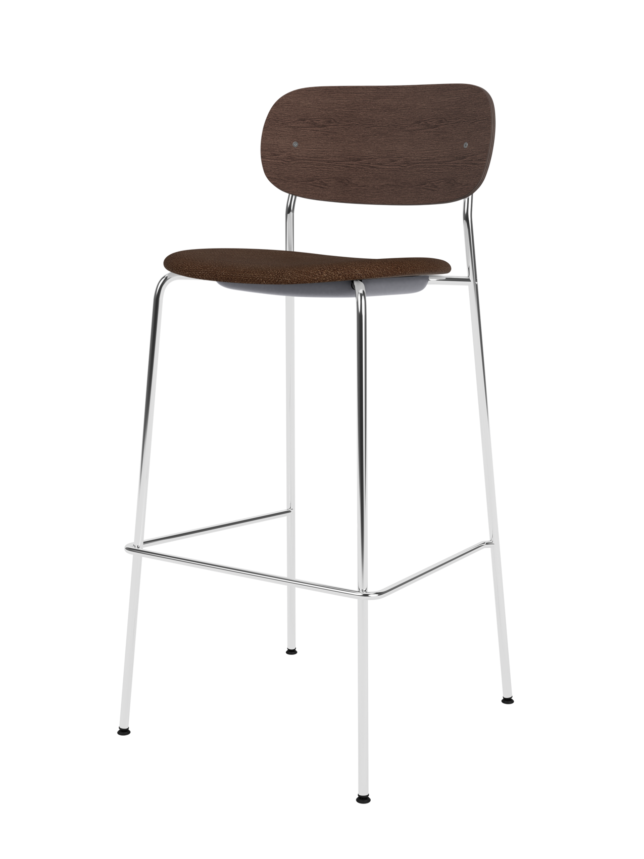 Contoured Bar Chair, Upholstered Seat ¨C Stackable Steel Frame