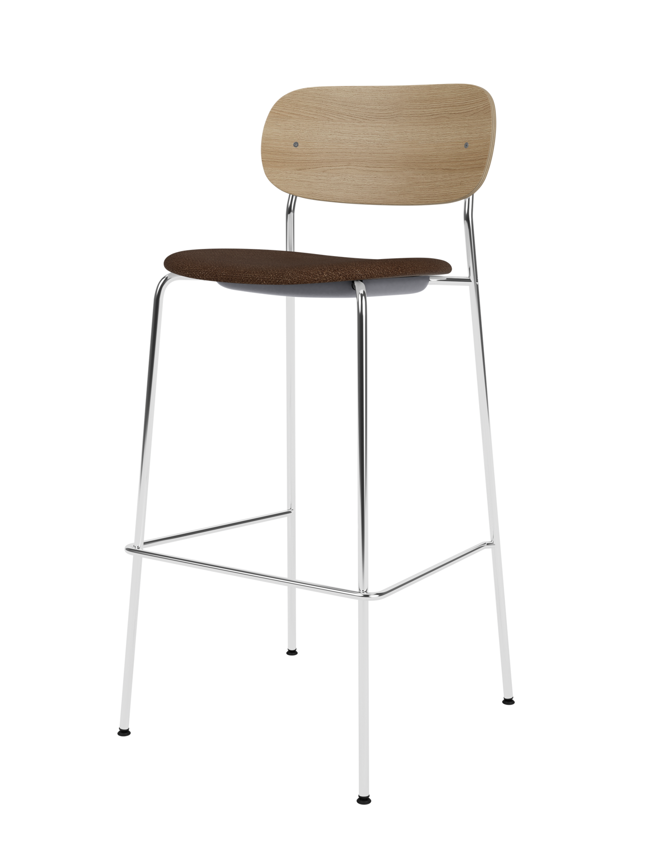 Contoured Bar Chair, Upholstered Seat ¨C Stackable Steel Frame