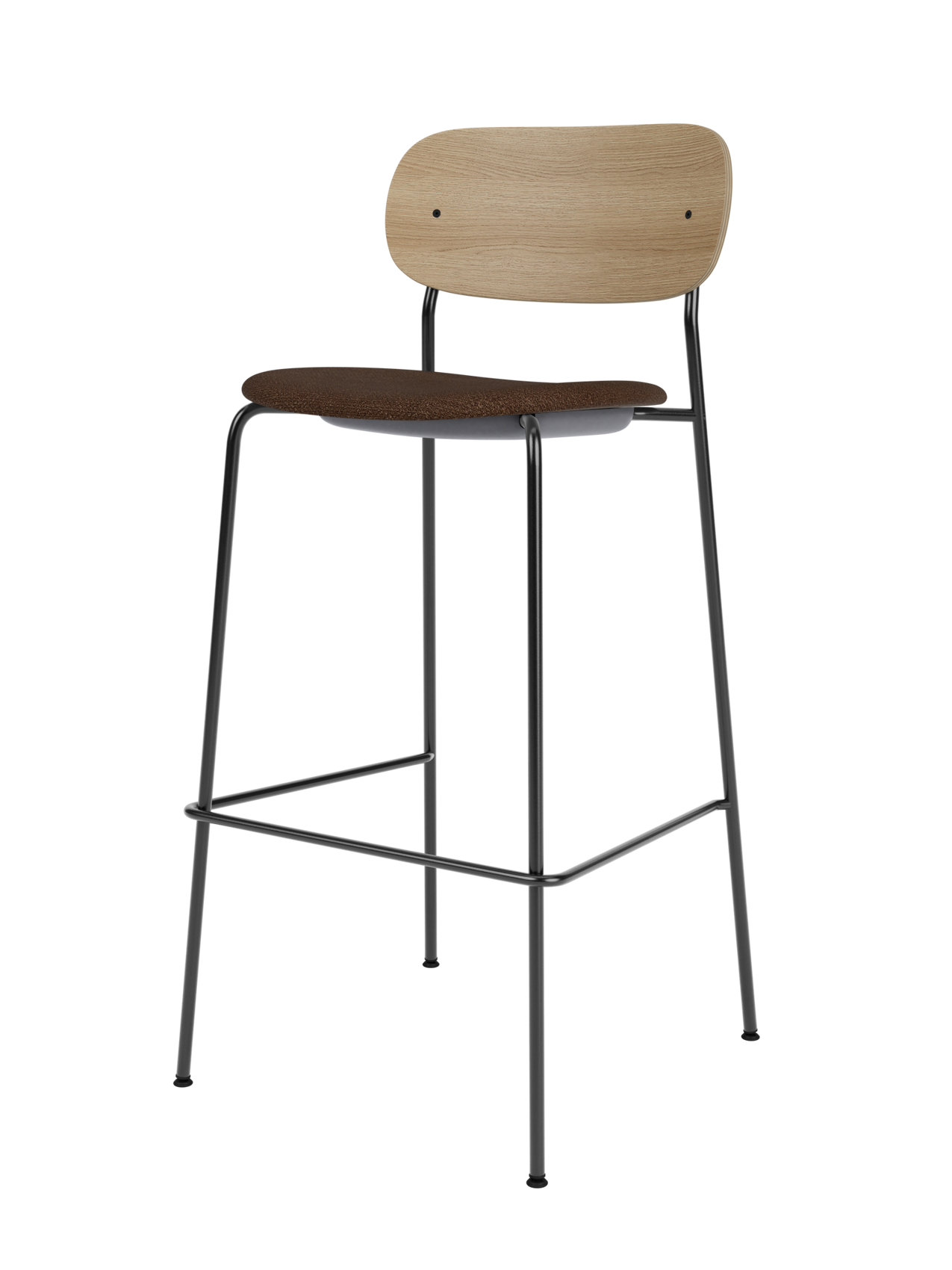 Contoured Bar Chair, Upholstered Seat ¨C Stackable Steel Frame
