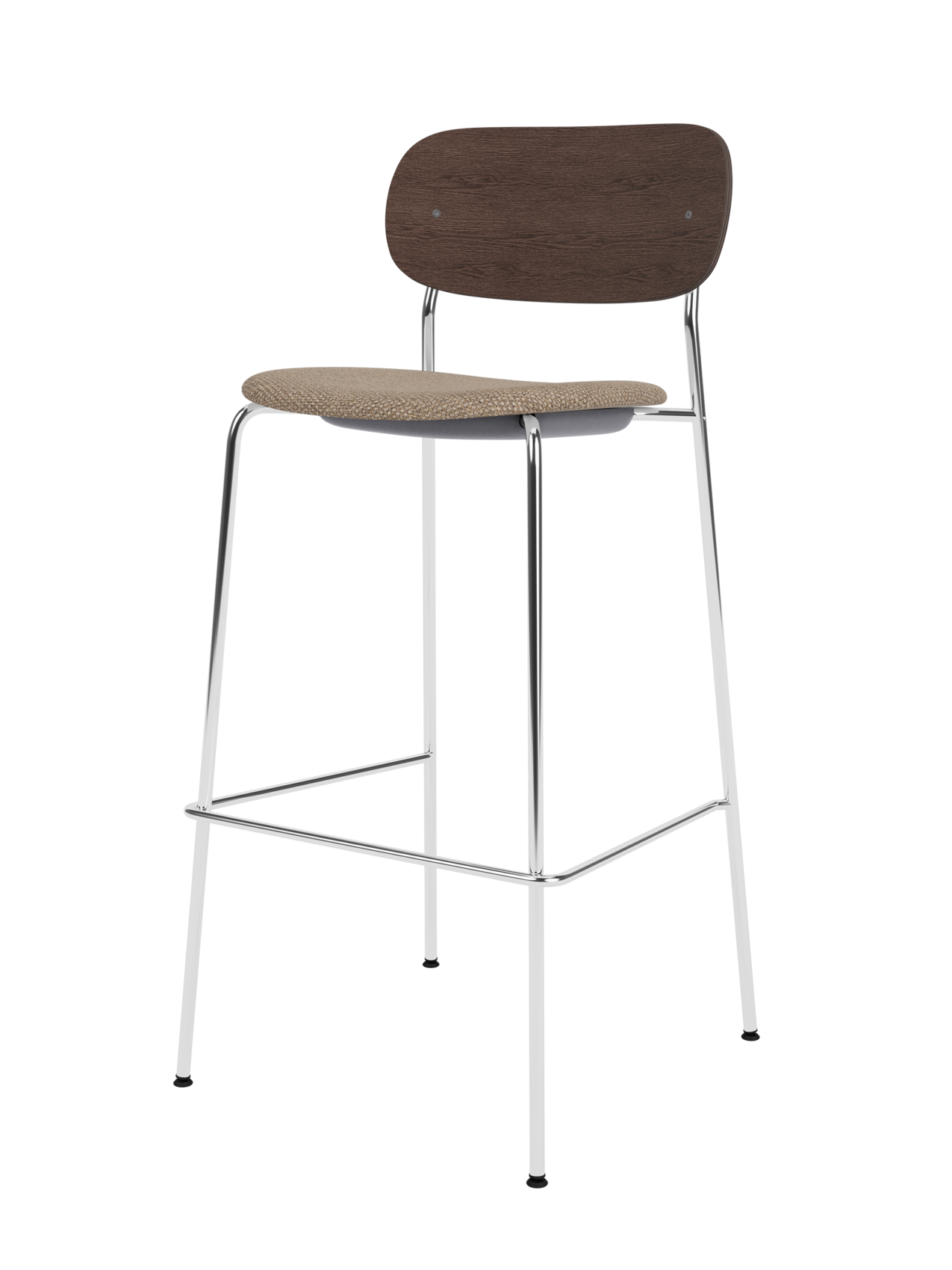 Contoured Bar Chair, Upholstered Seat ¨C Stackable Steel Frame