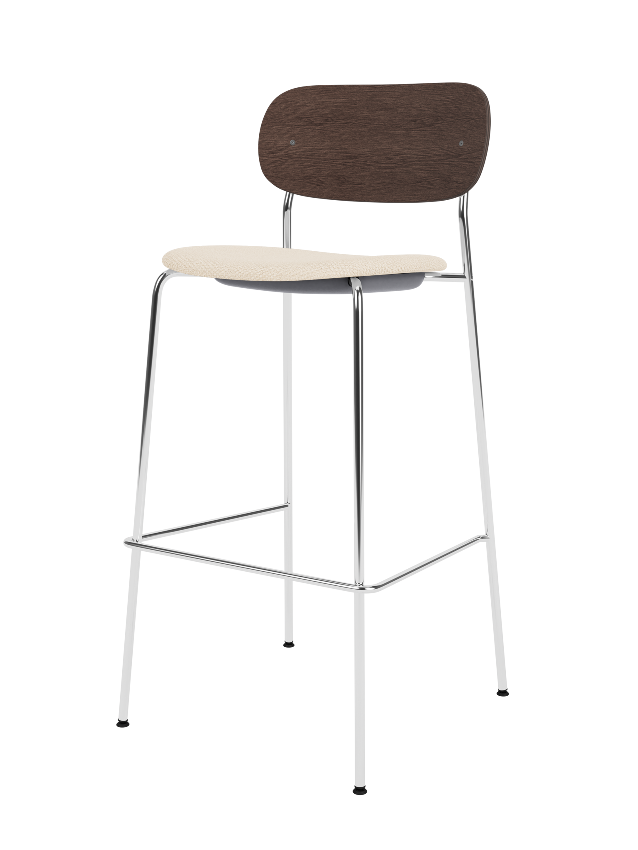 Contoured Bar Chair, Upholstered Seat ¨C Stackable Steel Frame