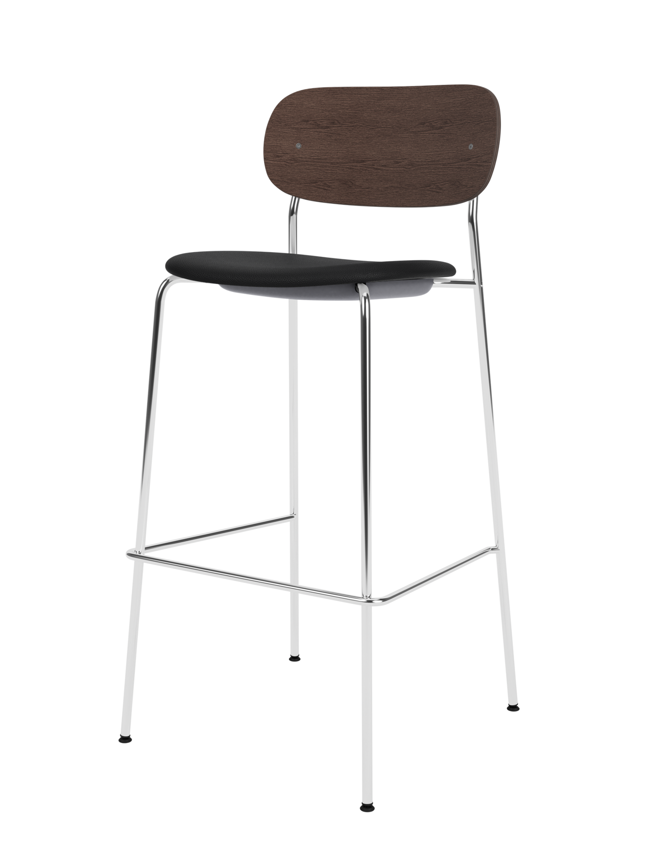Contoured Bar Chair, Upholstered Seat ¨C Stackable Steel Frame