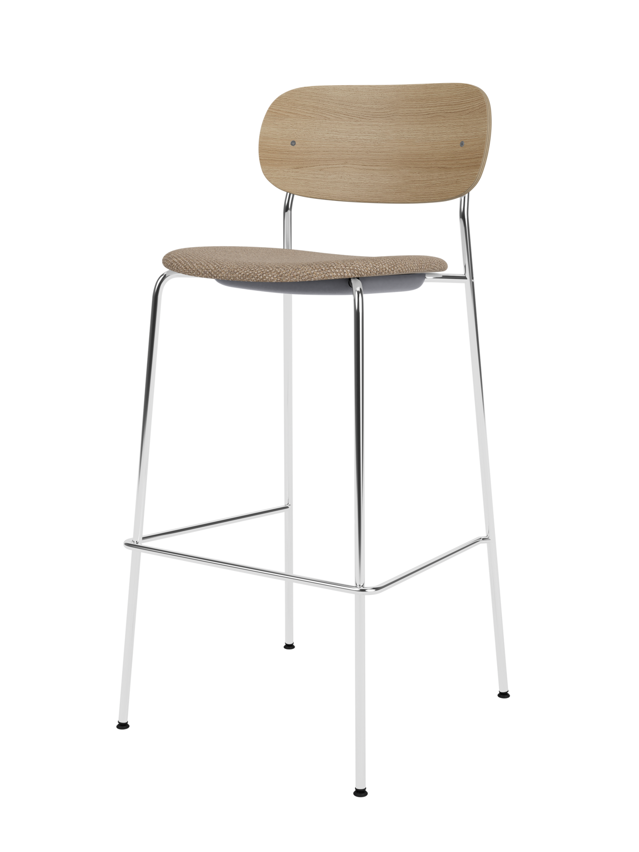 Contoured Bar Chair, Upholstered Seat ¨C Stackable Steel Frame