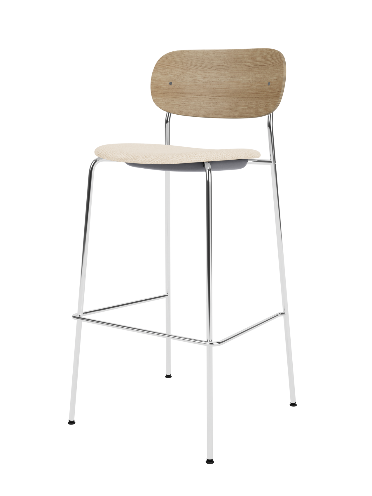 Contoured Bar Chair, Upholstered Seat ¨C Stackable Steel Frame