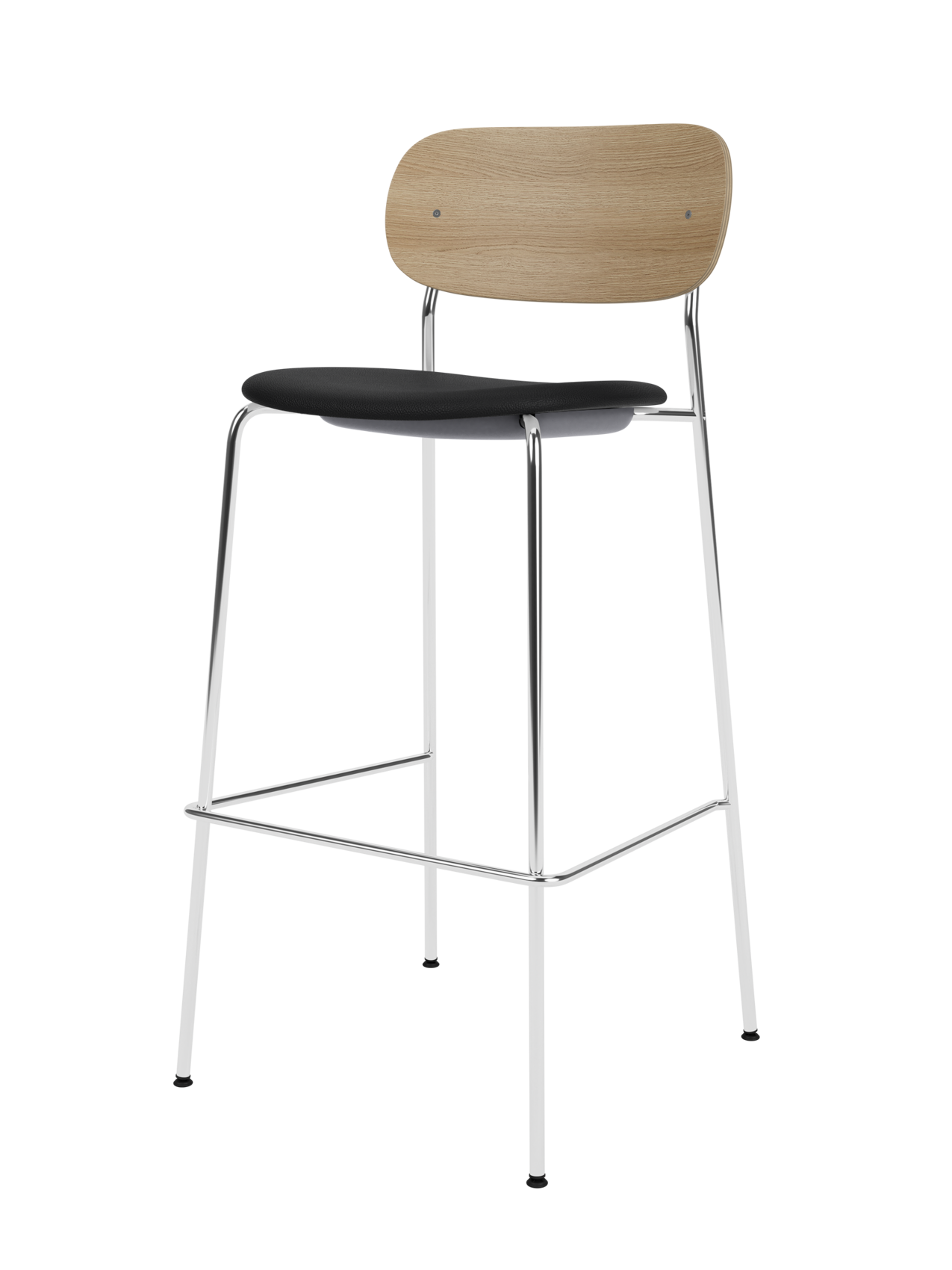 Contoured Bar Chair, Upholstered Seat ¨C Stackable Steel Frame