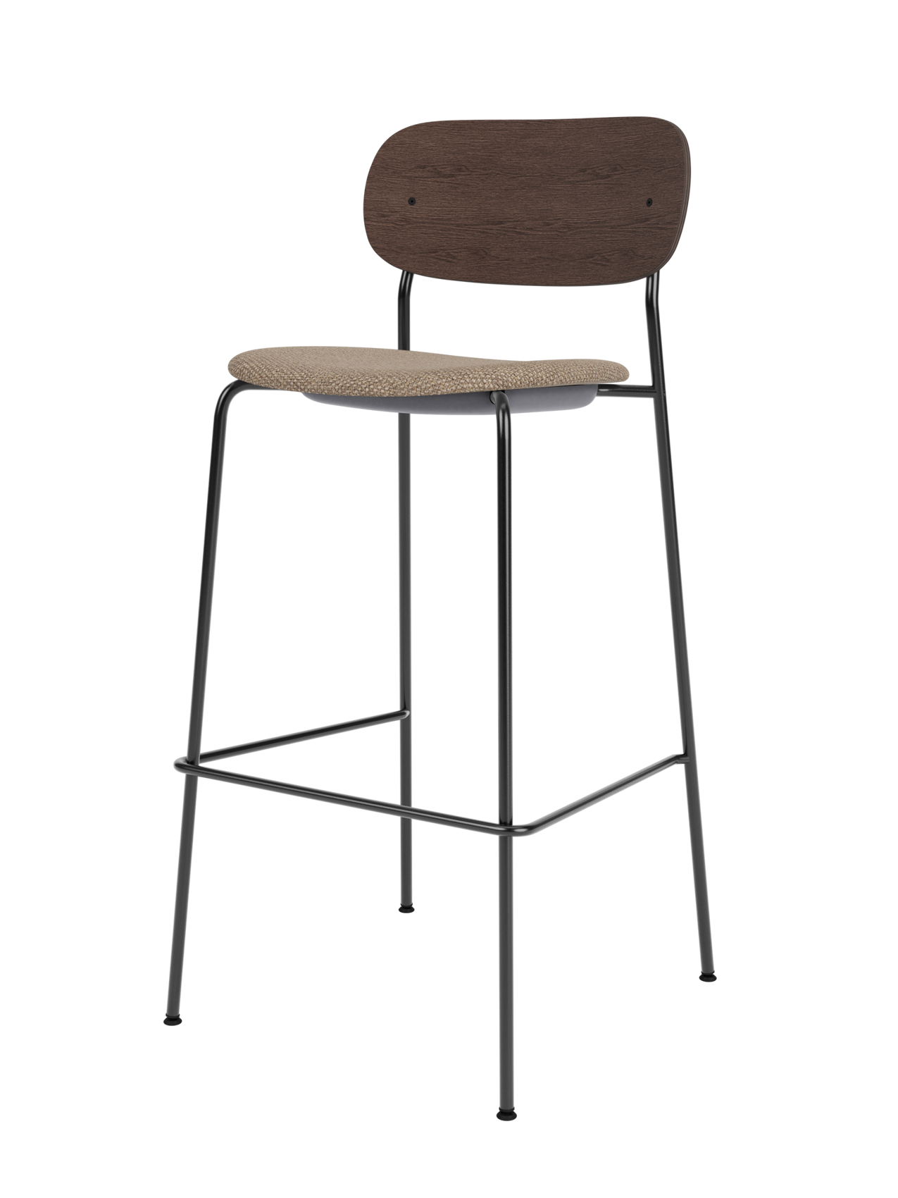 Contoured Bar Chair, Upholstered Seat ¨C Stackable Steel Frame