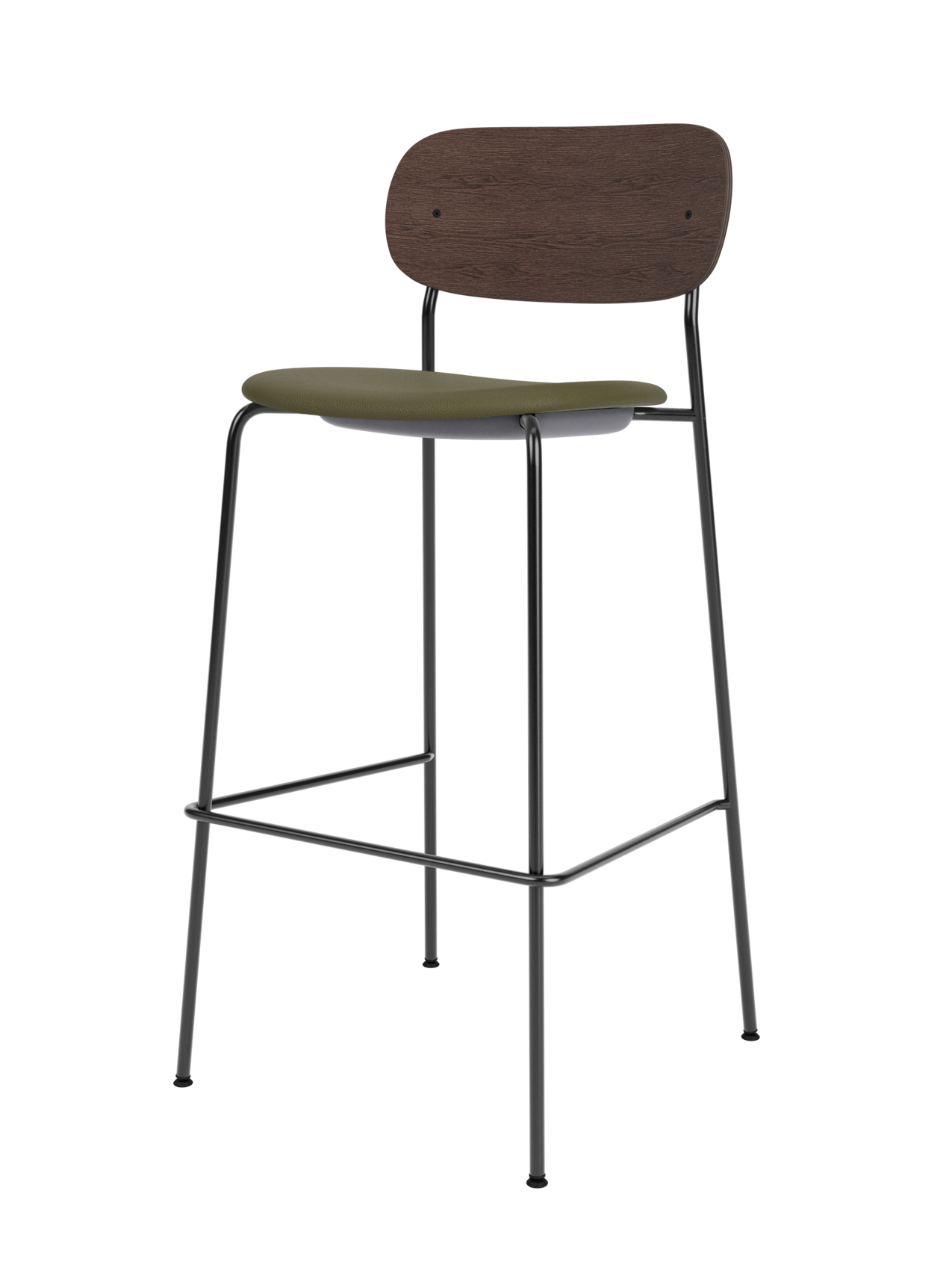 Contoured Bar Chair, Upholstered Seat ¨C Stackable Steel Frame