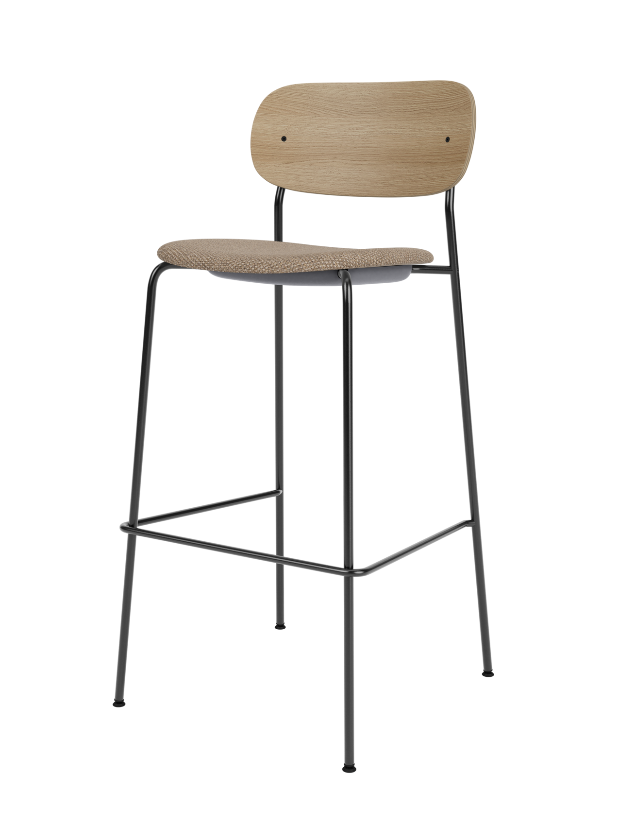 Contoured Bar Chair, Upholstered Seat ¨C Stackable Steel Frame