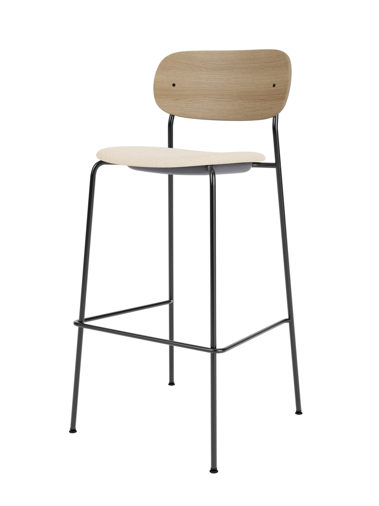 Contoured Bar Chair, Upholstered Seat ¨C Stackable Steel Frame