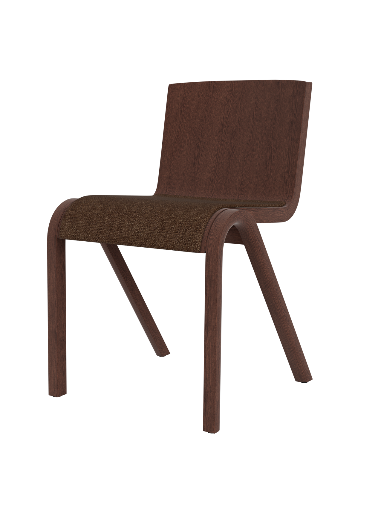 Cantilevered Dining Chair, Upholstered Seat ¨C Oak Veneer, Stackable