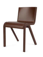 Cantilevered Dining Chair, Front Upholstered ¨C Oak Veneer, Stackable