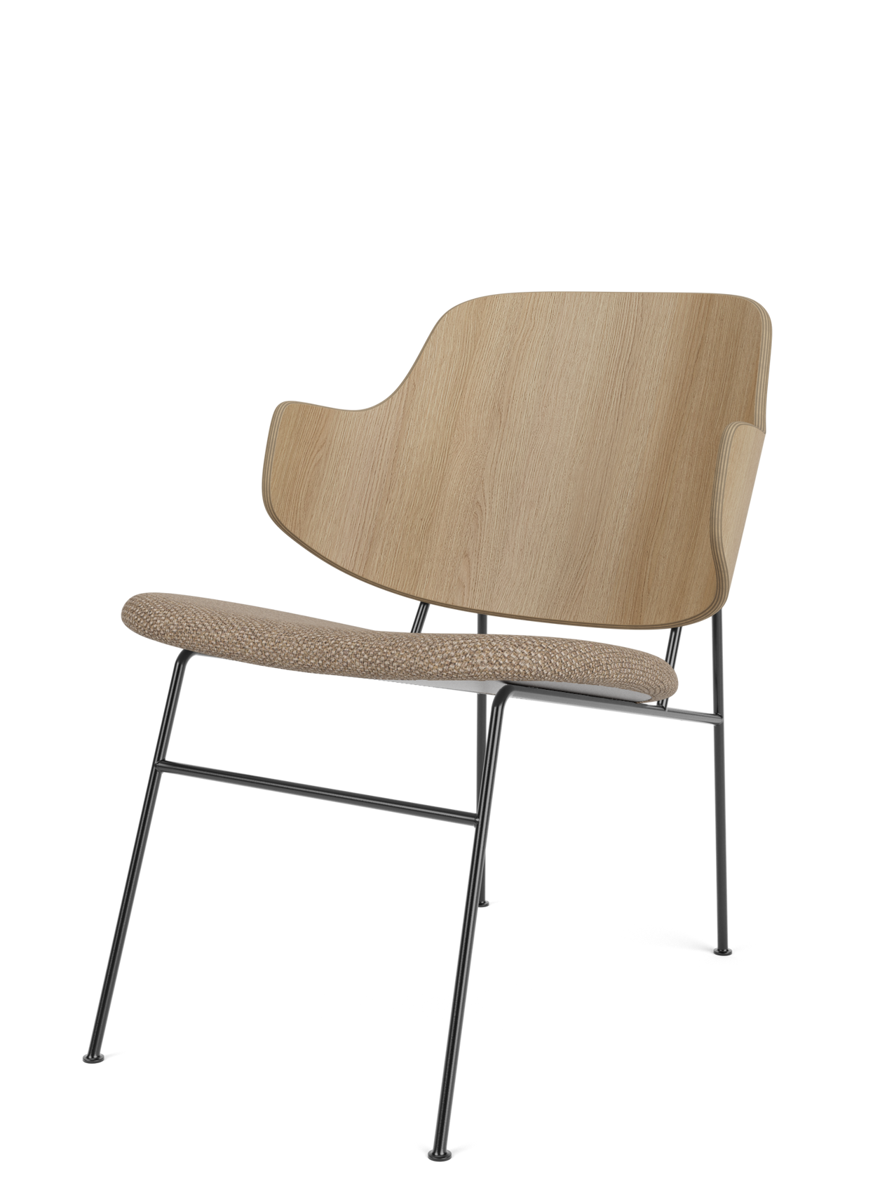 Lounge Chair Deep Low Seat, Curved Back, Mid-Century Design