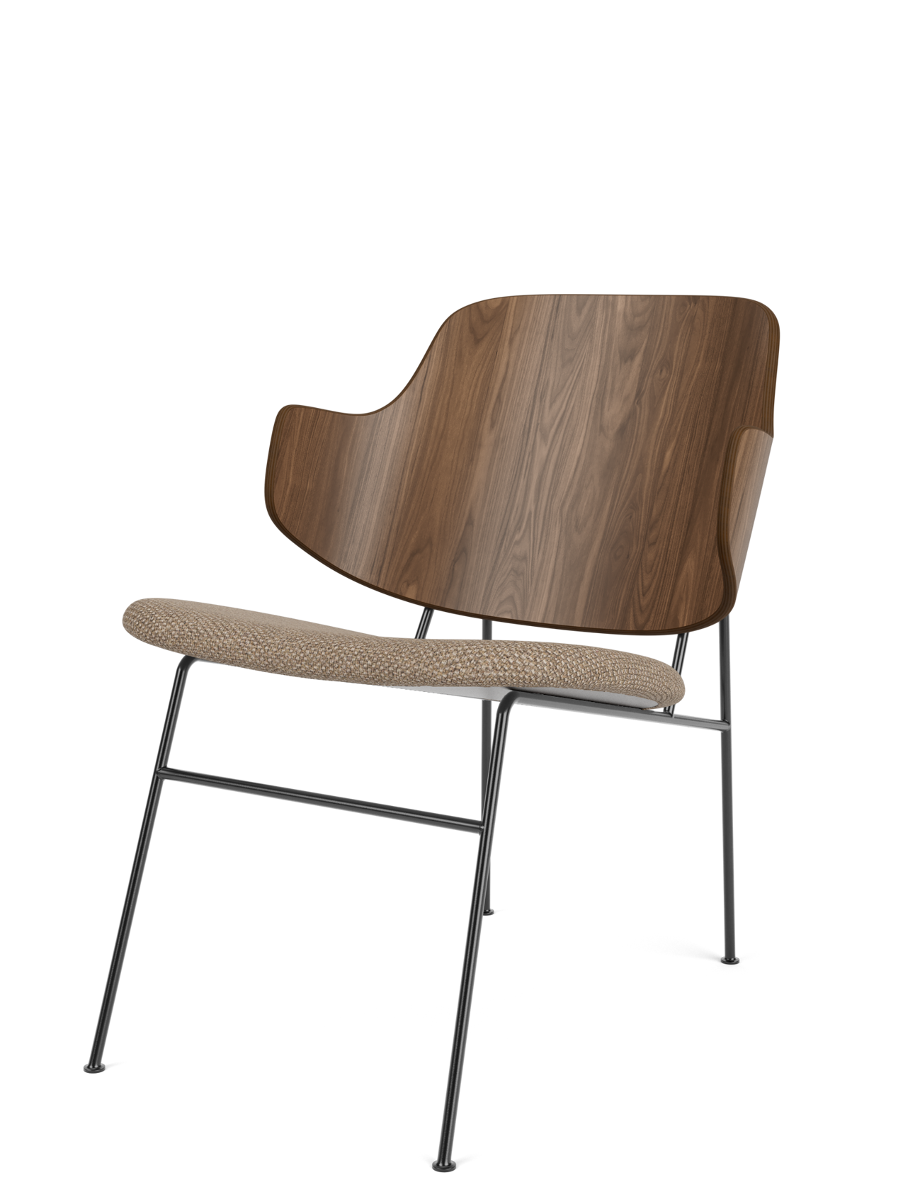 Lounge Chair Deep Low Seat, Curved Back, Mid-Century Design