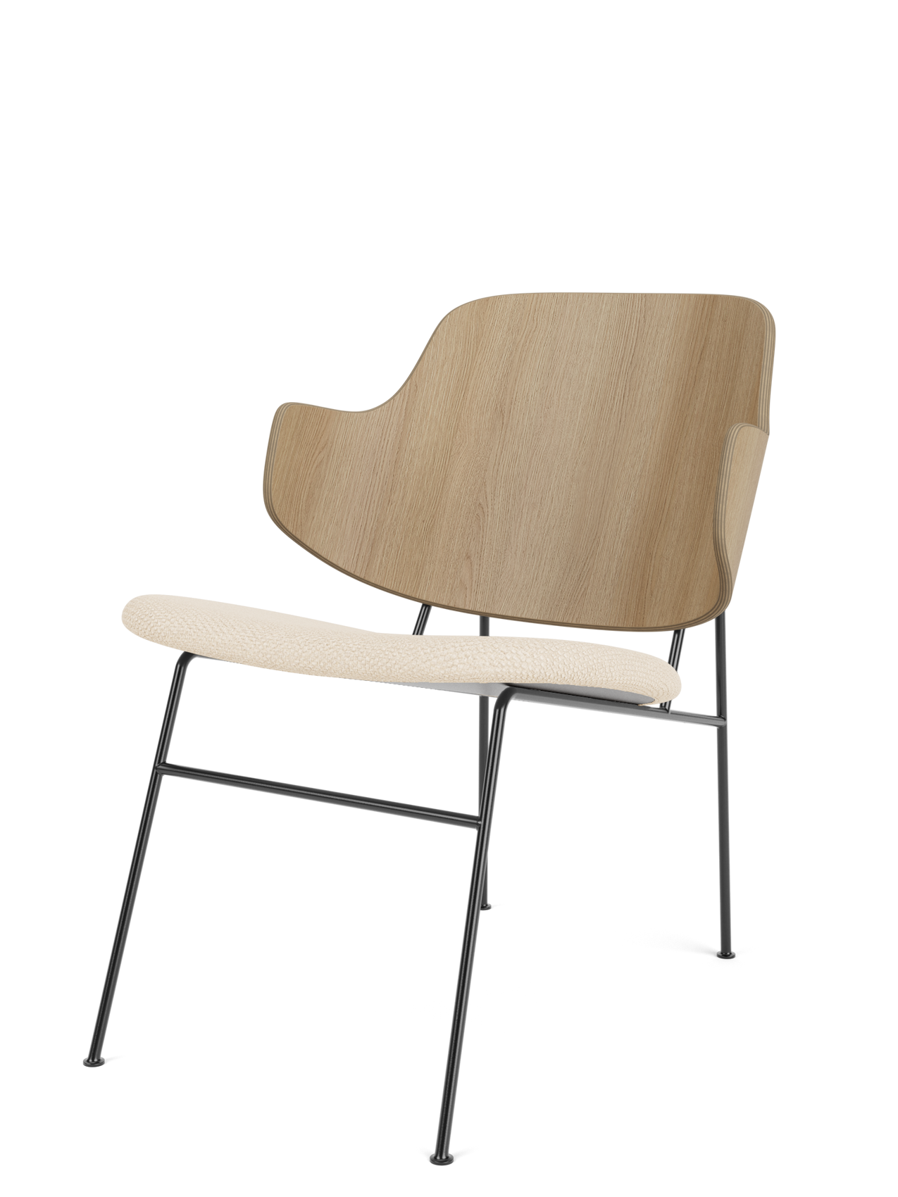 Lounge Chair Deep Low Seat, Curved Back, Mid-Century Design